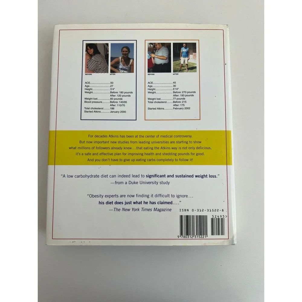 Atkins for Life Robert C Atkins MD Hardcover Diet Weight Loss‎ Book 0312315228